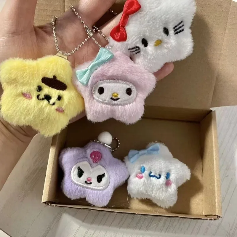

Hello Kitty Cinnamoroll Anime Kawaii Sanrio Star Lovely Doll Pendant Cute Cartoon My Melody Handmade Bag Decoration Gifts