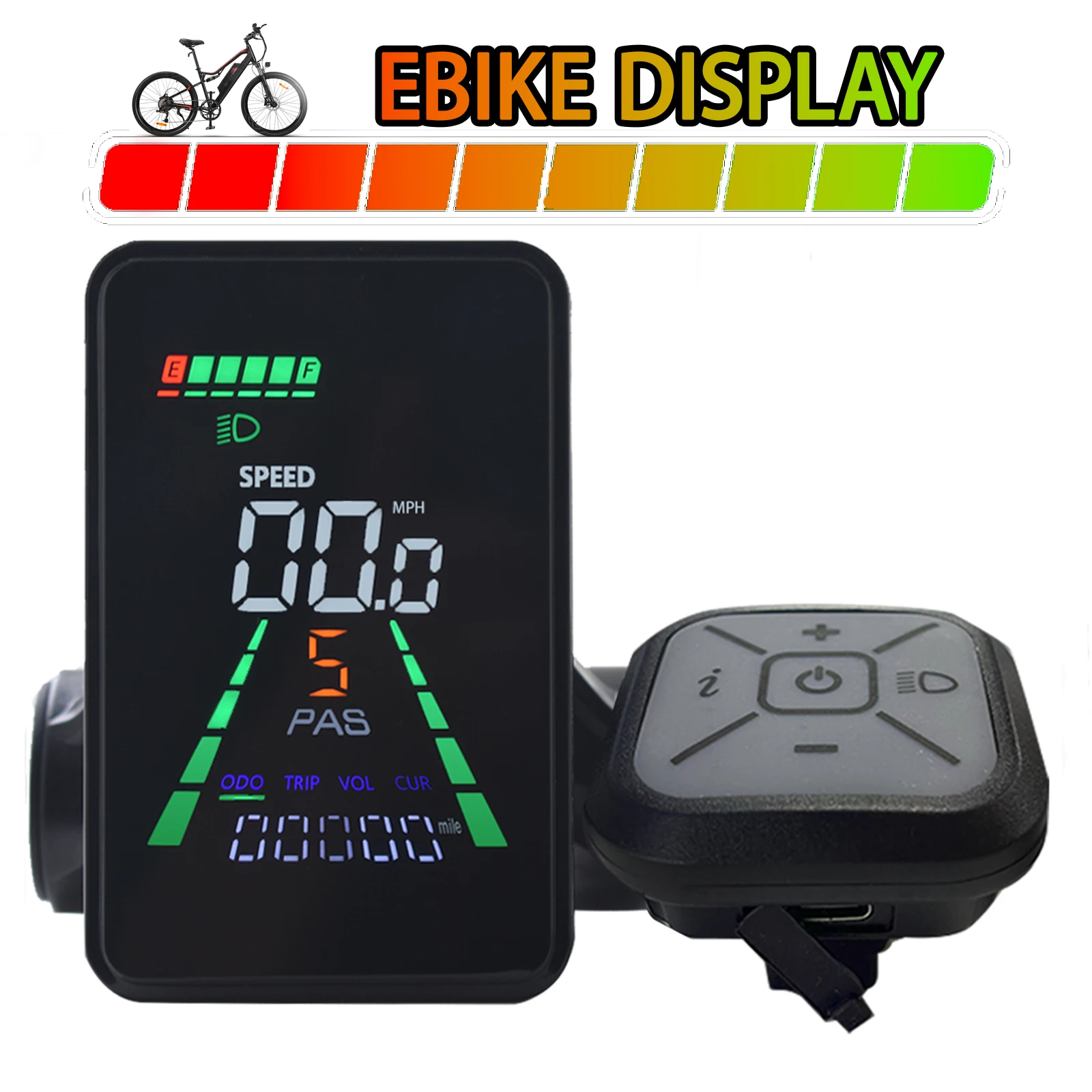 L5【UART2】 compteur d'écran d'affichage Ebike Fatbike ordinateur panneau de contrôle de vitesse compteur de vitesse pour accessoires de vélo