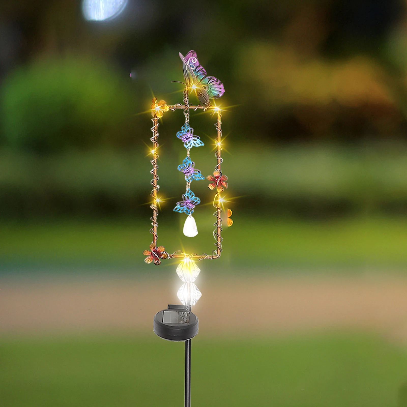 

Stake Led Butterfly Outdoor Garden Decorative Landscape Light Outdoor Patio Lights Lawn Lights Solar Powered Warm Light