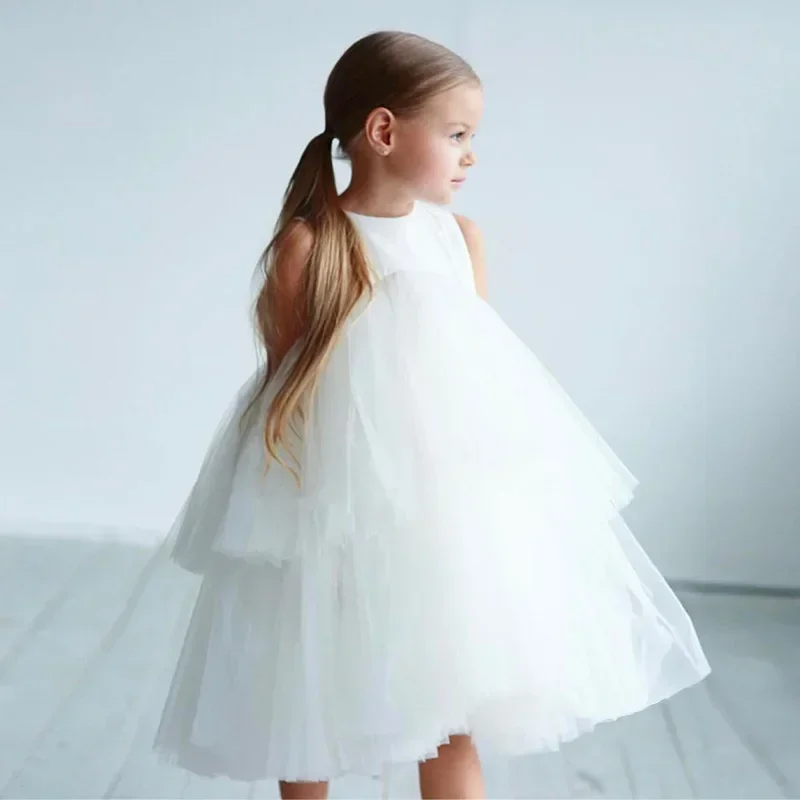 Children Luxury Party Formal Dress for Wedding Birthday Kids Christmas Ceremonies Dresses for Girls Lace Tutu Flower Girls Dress