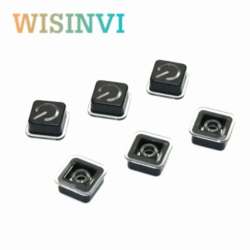 10PCS 11×11×5.5mm Translucent Tactile Switch Keycap 3.2mm Round Hole Square Plastic Button Cap with Power Symbol Backlit Key Cap