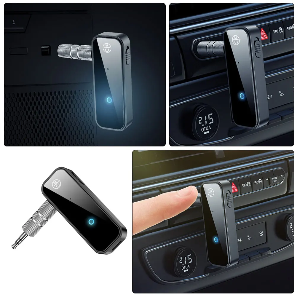 

Receiver Audio Adapter Wireless Transmission Device AUX Car Projector Home Use Stable Signal Fast Pairing Small Size