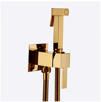 Gold Brass Toilet Hot Cold Bidet Spray Handheld Bidet Diaper Set Bathroom Shower Set Sprayer Jet Douche Kit