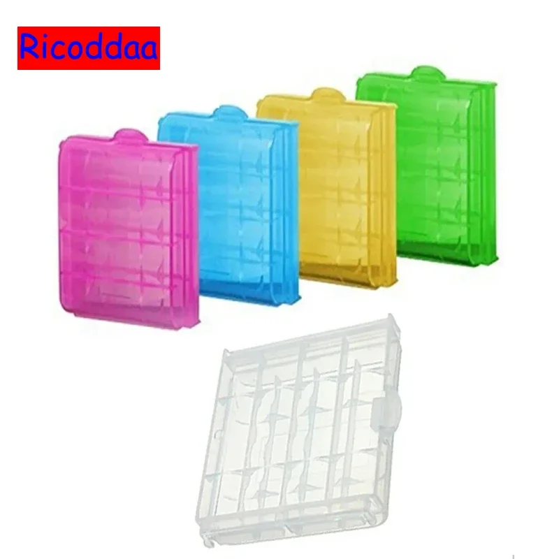 100PCS/Lot Colorful Plastic Battery Case Holder Storage Box For 10440 14500 AA/AAA Battery Box Container Bag Organizer Boxes