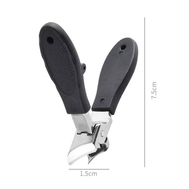 Cortauñas inclinado antisalpicaduras, cortador de uñas de los pies ABS de gran tamaño, alicates diagonales, herramientas de manicura y pedicura, herramienta artística para uñas del hogar