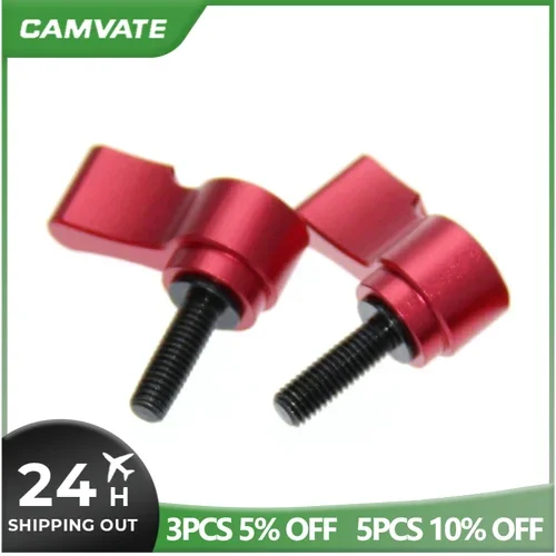 Vite a leva rotante filettata M5 regolabile CAMVATE (lunga 15mm) per impianto di perforazione della fotocamera/piastra di rilascio rapido/supporto spalla/morsetto asta