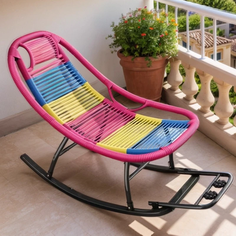 Recliner Rocking Chair Lunch Break Adult Balcony Home Leisure Lazy Happy Chair Sleeping Color