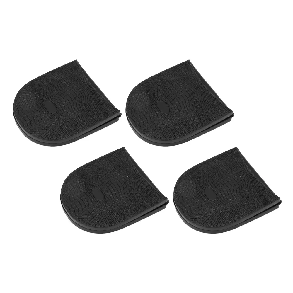 4 Pairs Resilience Rubber Shoe Sole Protector Black Color Non Skid Design Rubber Out Sole Heel Replacement Pads For Sneakers