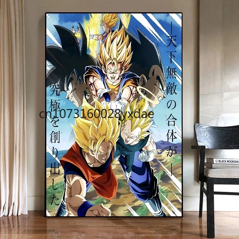 Classic Bandai Anime Dragon Ball HD Poster Goku Gohan Vegeta Piccolo Friza Retro Canvas Painting Print Wall Art Children Gift