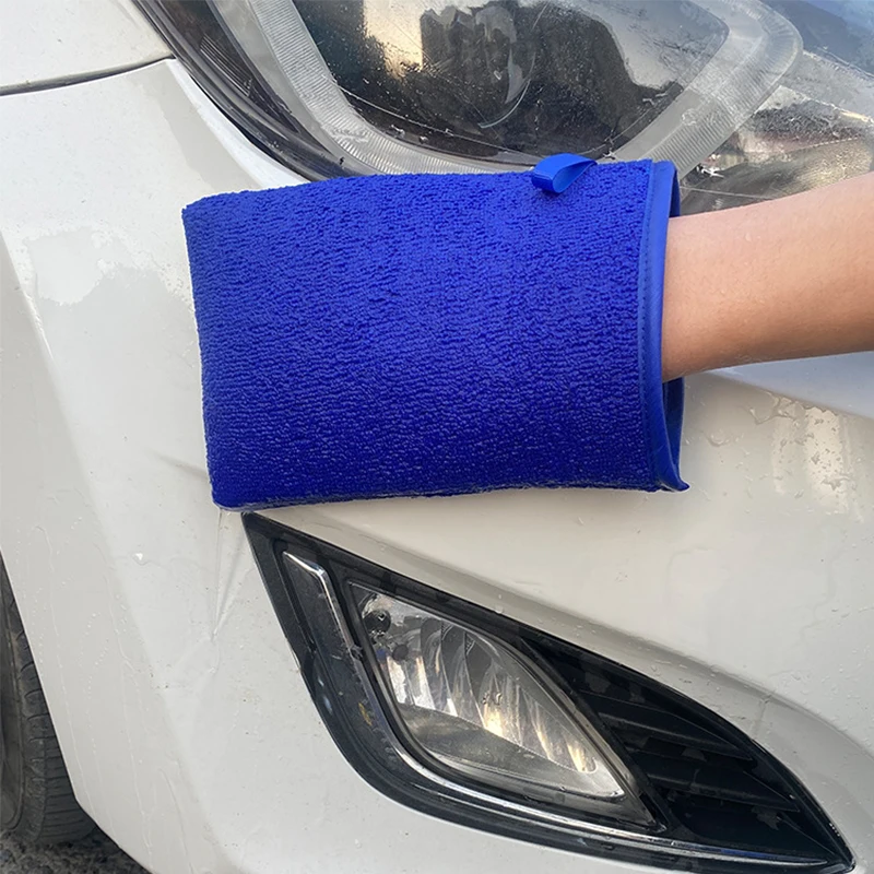 Fine Grade Magic Clay Mitt Car Wash Clay Gloves  Clay Bar  Microfiber Car Detailing Tool before Polishing