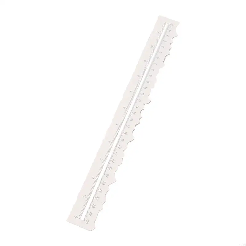 K3NB Irregular Edged Ruler Metal Craft Ruler Paper Tearing Ruler Jagged Edges Ruler