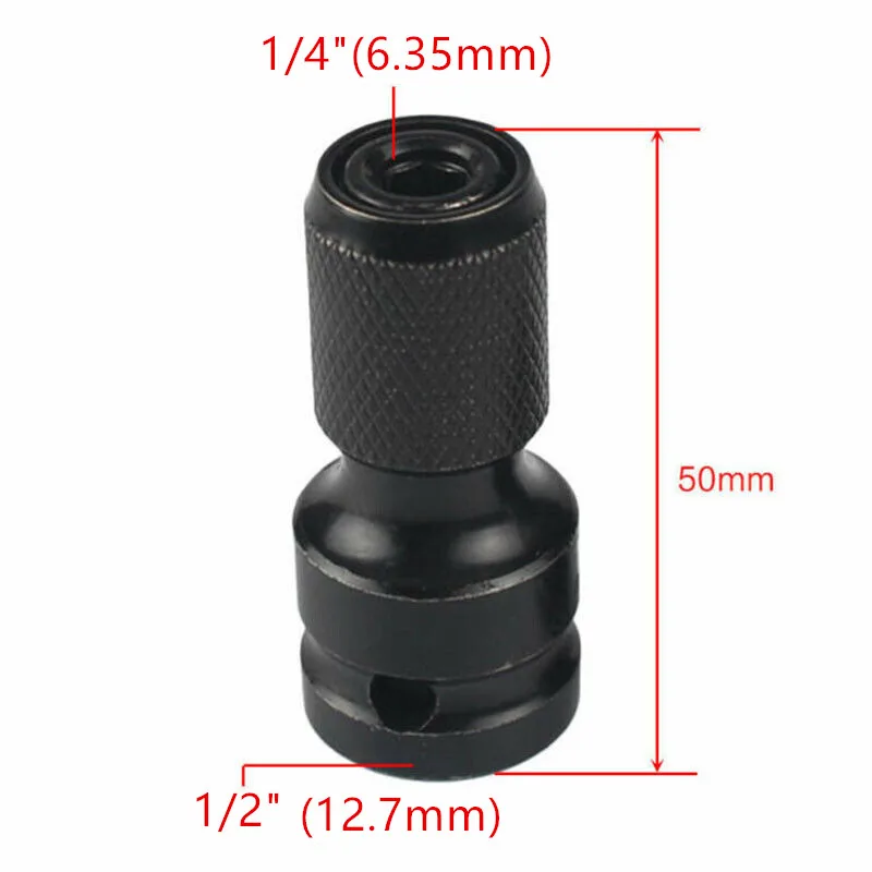 DT7508-QZ 1/2 to 1/4 Hex Shank Socket Adapter Quick Release Chuck replace For makita DTW190 DTW285 DTW450 DTW251 DTW1001