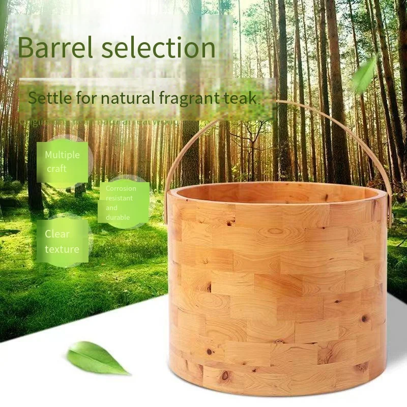 Household Wood Foot Wash Bucket Over The Calf Foot Bath Bucket Insulated Wooden Foot Bath Portable Foot Spa Home Supplies