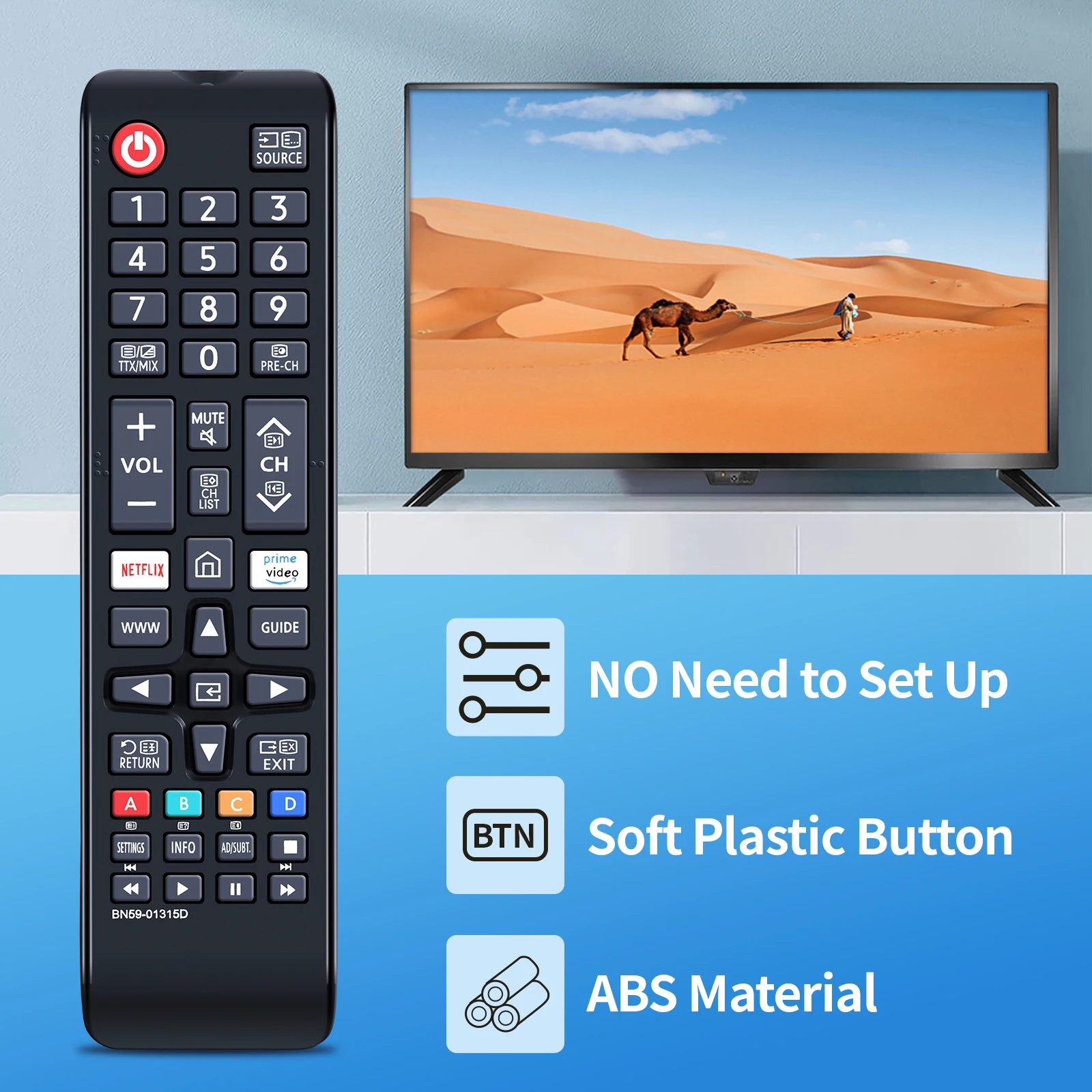 BN59-01315D control remoto para Samsung Series 7 RU7100 4K UHD TV UA43RU7100 UA49RU7100 UA50RU7100 UA55RU7100 UA75RU7100 UA43RU7100W UA50