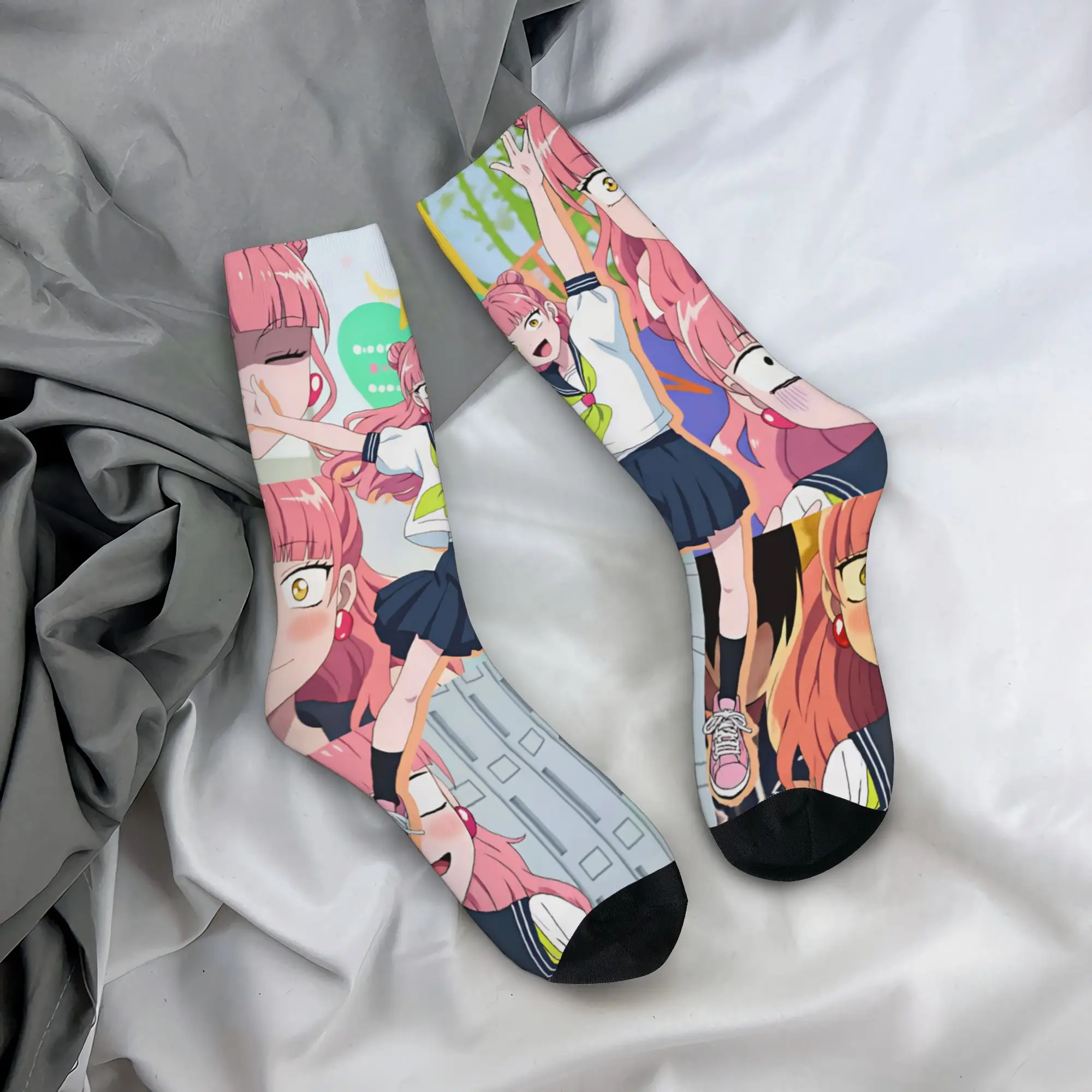 Novelty Men's Manga M-Miyu S-Suzuki Dress Socks Unisex Warm Comfortable 3D Printed Anime Crew Socks