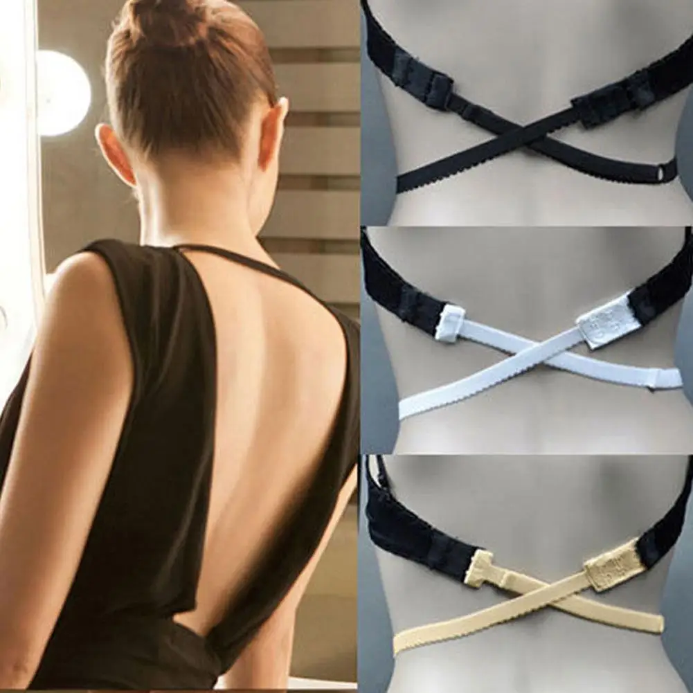 

1pcs Fashion Backless Bra Strap Adapter Converter Fully Adjustable Extender Hook Bra Strap Adapter Low Back Backless Bra Strap