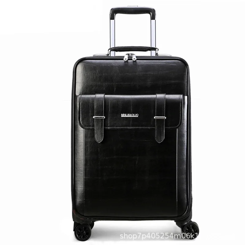 Valise de voyage à roulettes universelles pour homme, bagage léger, valise à main avec fermeture éclair, 20 po, 22/24 po