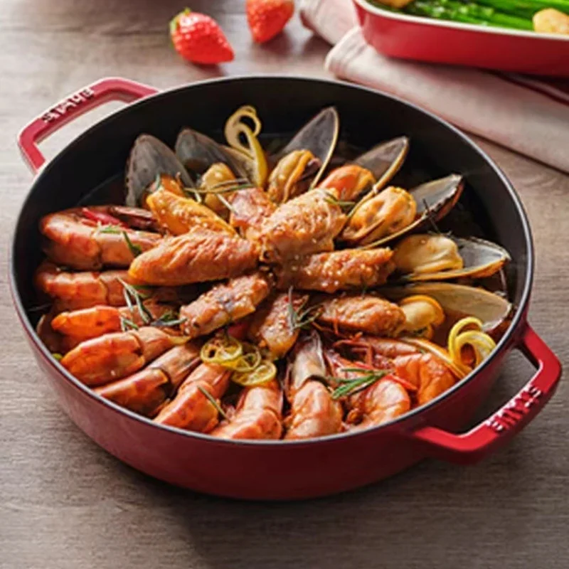 

Seafood Delights Redefined Gourmet Enamel Cast Iron Pot 28cm Seafood Virtuoso Universal Gas Induction Cooker Companion