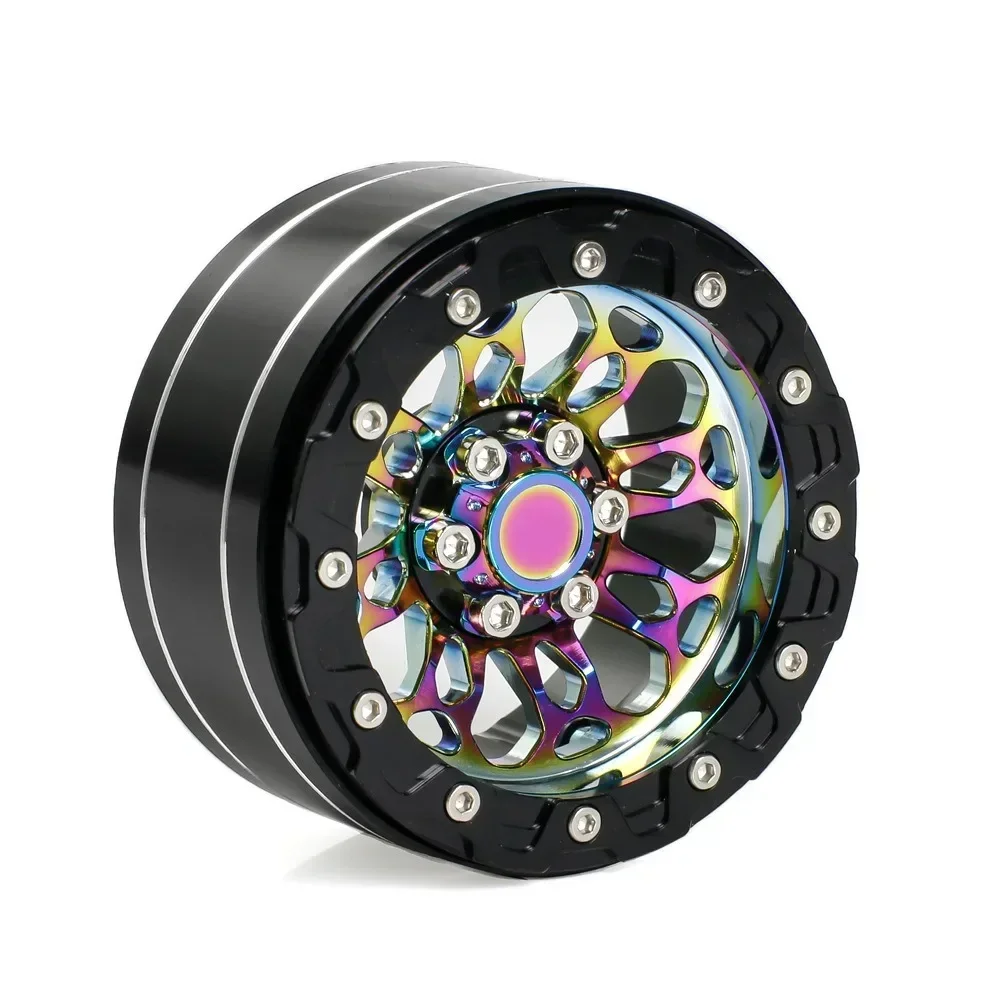 

2.2 Inch Metal Electroplating Colorful Wheel Hub for 1/8 1/10 SCX10 TRX4 90046 Crawler Rc Car Accessories