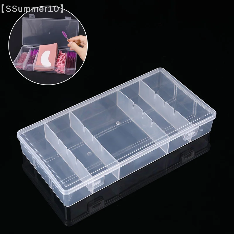 【SSummer10】5-Grid Plastic Eyelash Extension Storage Box - Jewelry Earrings Holder Display Organizer【SS】