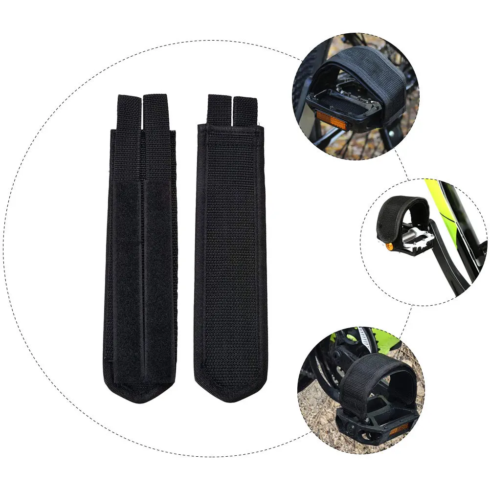 2pcs Bike Pedal Straps Adjustable Anti-Slip Replacement Straps Portable Exercise Bike Accessories Universal Footrest Belts For