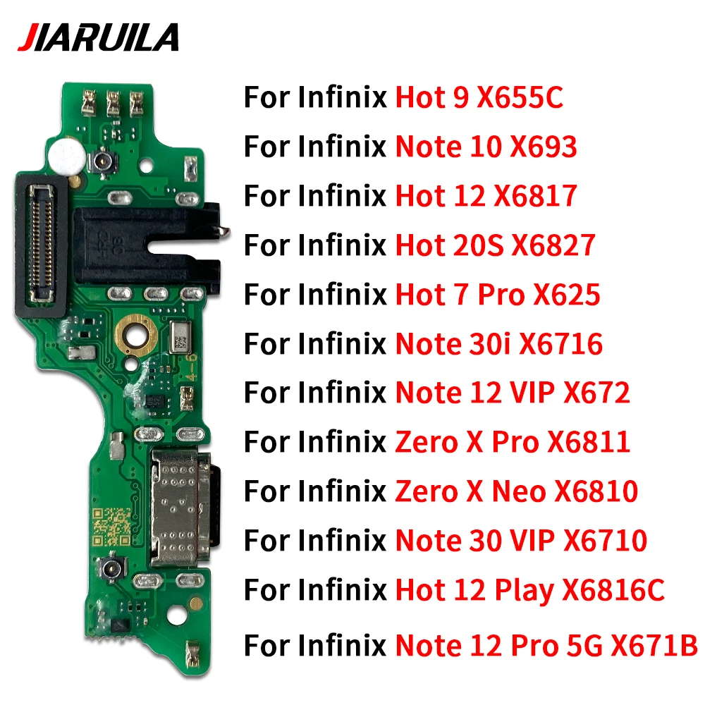 

USB Power Charging Connector Plug Port Dock Flex Cable For Infinix Hot 7 9 12 20S 30 30i Zero X Neo Pro X6811 X6810 X655C X6816C