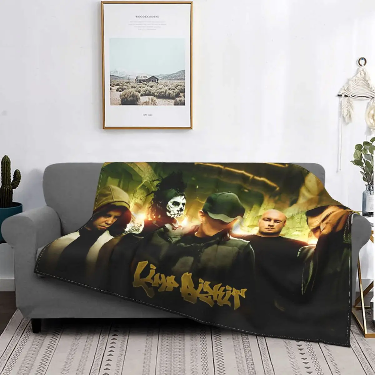 Limp Bizkit Band Blanket Velvet Spring Autumn Portable Lightweight Thin Throw Blankets for Home Travel Bedspread