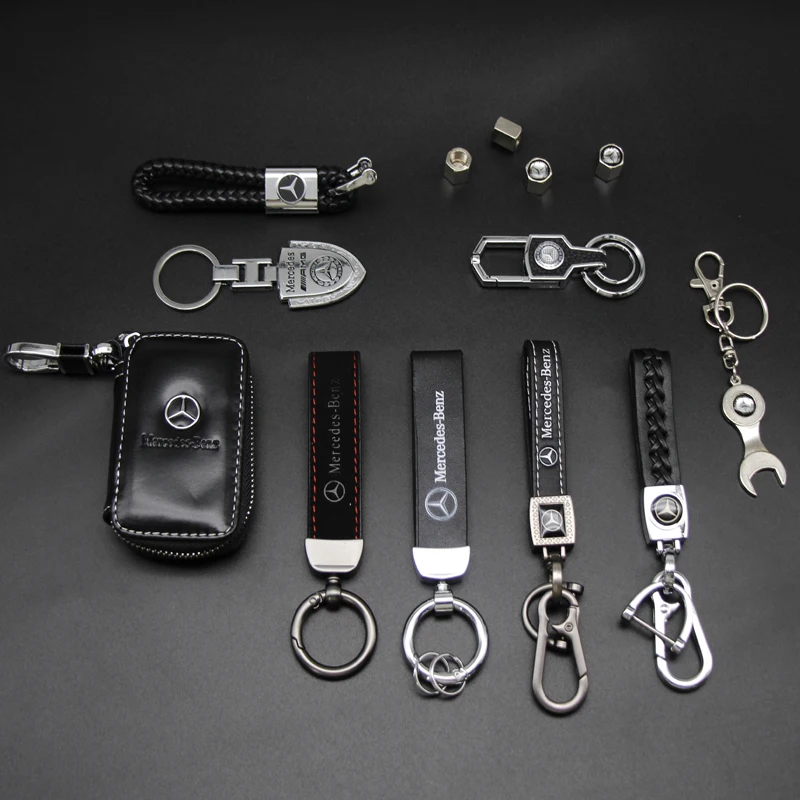 

Metal+Braided rope or leather Car Styling Keychain Key Chain Key Rings For Mercedes Benz AMG W203 W206 W220 W205 W211 W212 W201