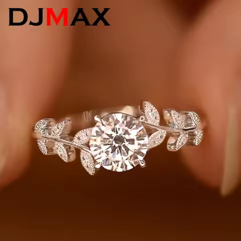 New Women's Moissanite Diamond Ring White Gold Elegant Original 925 Sterling Silver Jewelry Moissanite Rings for Women Gift