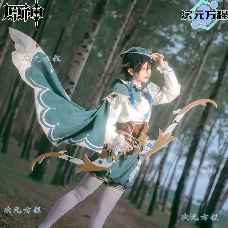 

Venti Costumes Game Genshin Impact Cosplay Anime Comic Show Exhibition Convention Daily Dress Halloween Xmas Suits