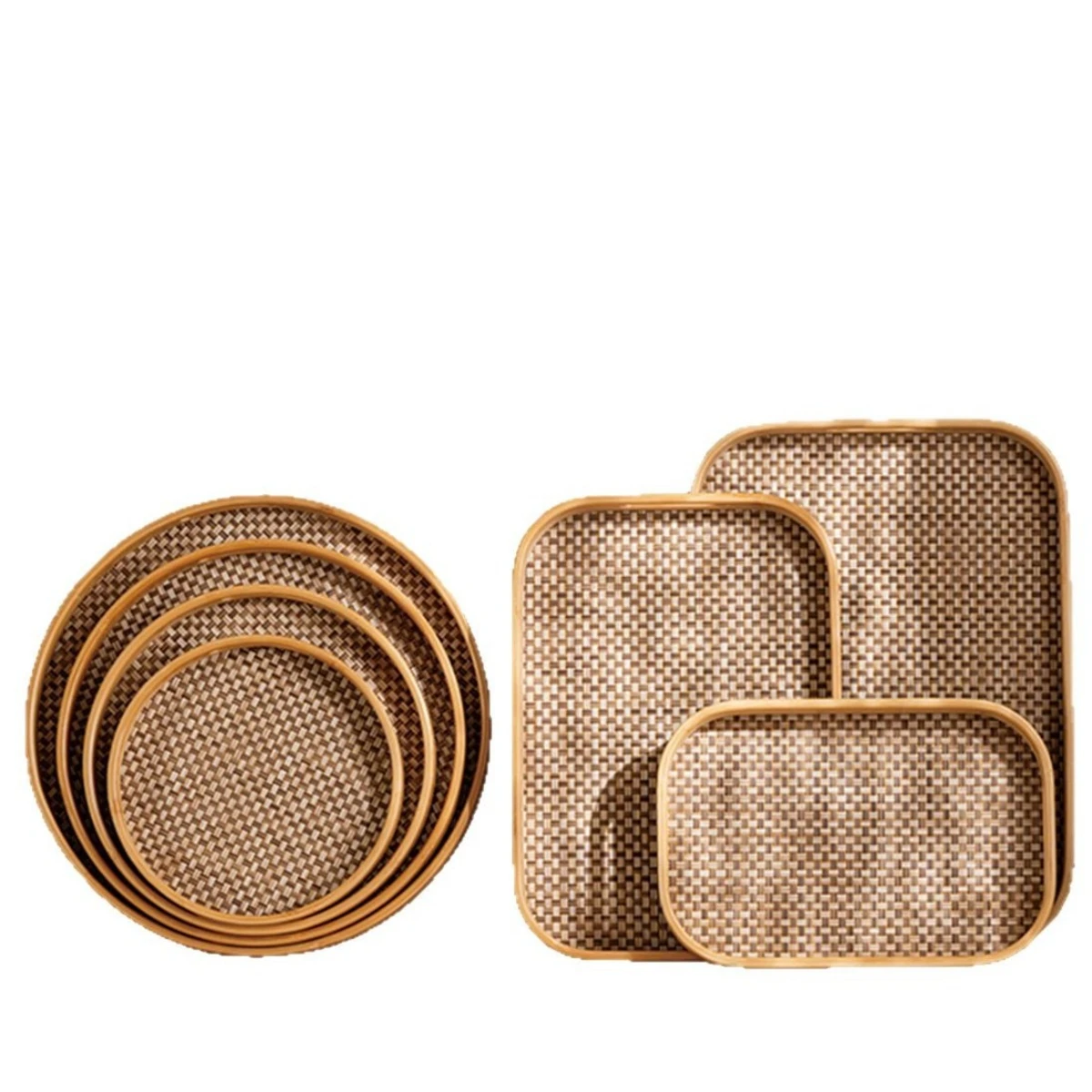 Bamboo Japanese-Style Square Tray for Tea/Dim Sum/Snack & Dried Fruit Storage – Home/Commercial Use 5