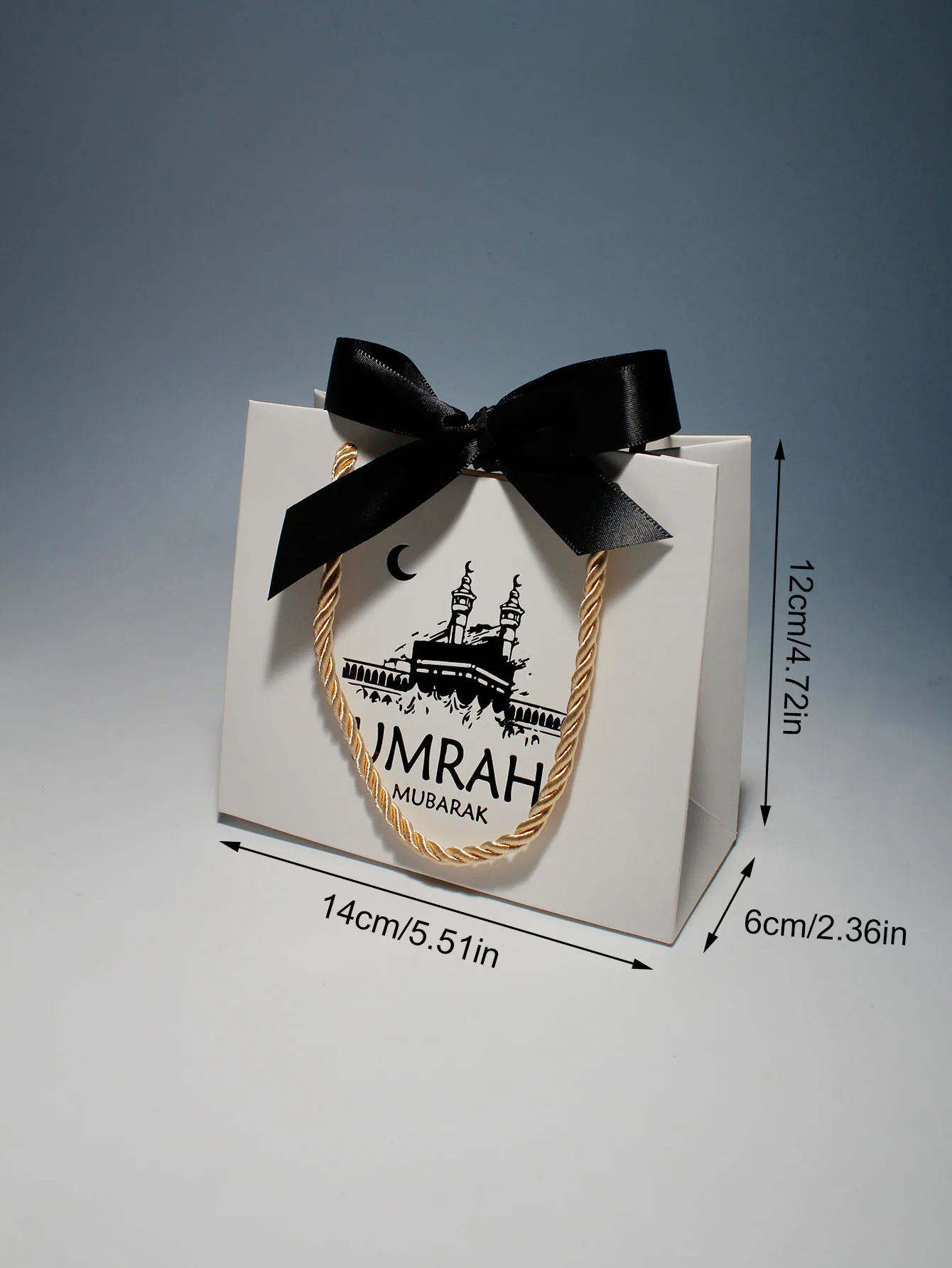 Eid Mubarak Favors Gifts Candy Boxes handbag Muslim Islamic Ramadan Kareem Party Decor，Handheld ribbon candy box ﻿