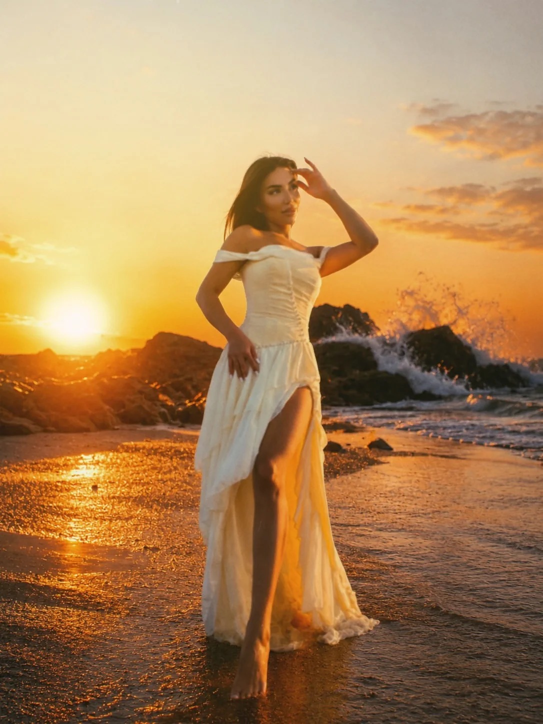 Elegant Women's Formal Evening Dresses 2026 Off Shoulder Corset Wedding Dresses Beaded Waist Ruffle High Low Party Dresses