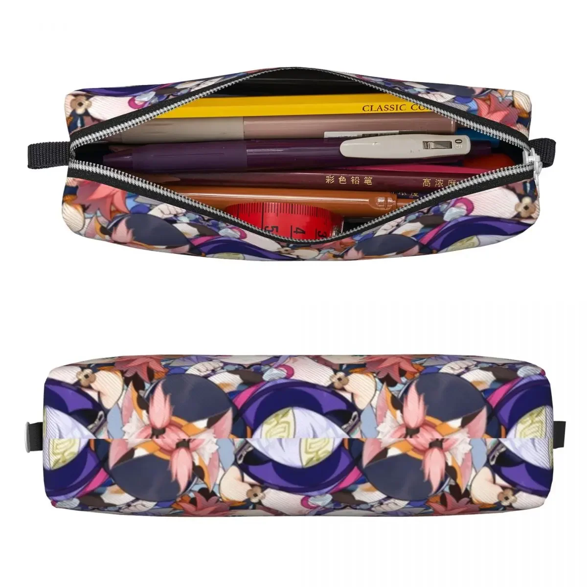 Qiqi Diona Katzlein Pencil Case Cute Genshin Impact Game Pen Bag Girl Boy Big Capacity School Supplies Gifts Pencilcases