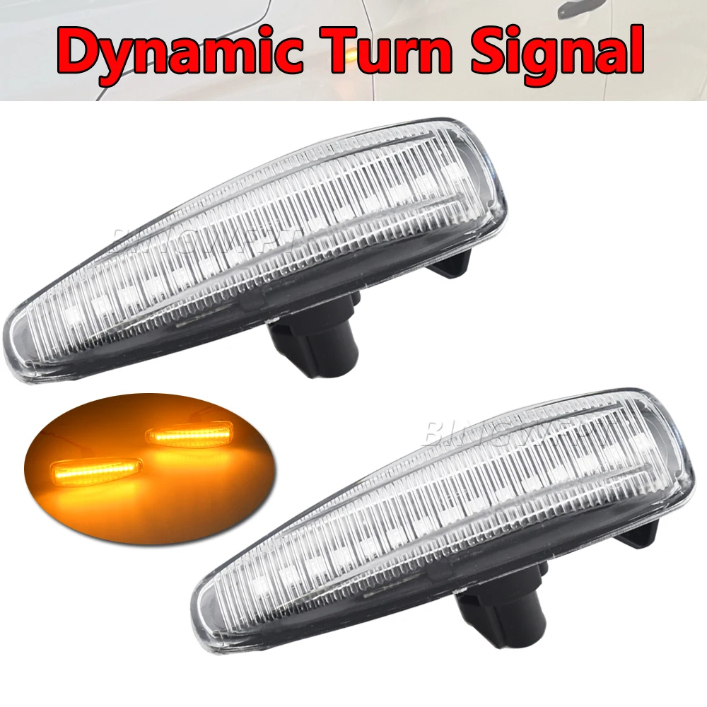 LED Dynamic Turn Signal Side Marker Light For Mitsubishi Lancer Evolution Evo X Outlander Sport RVR ASX Mirage 2014-2019