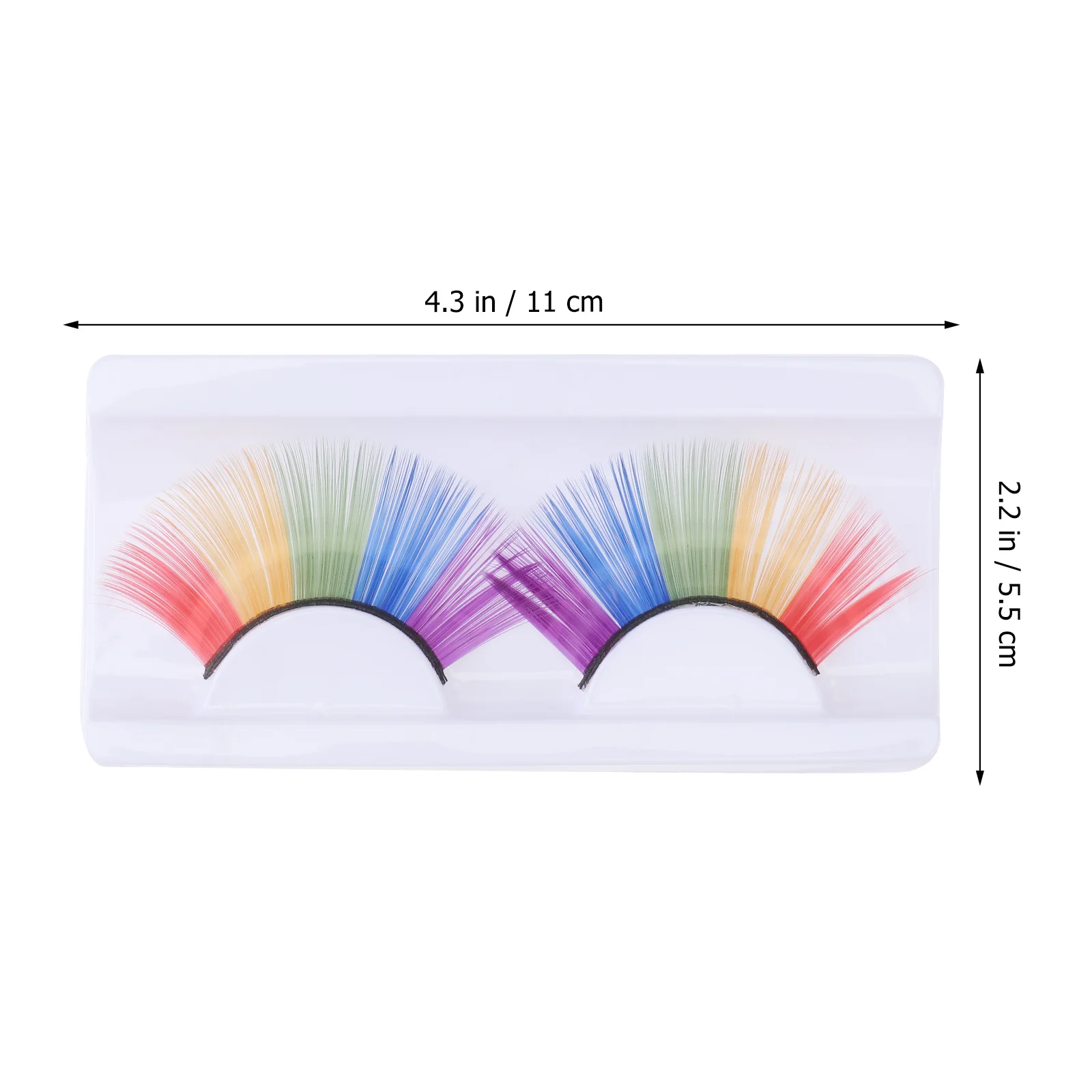 3ペアのつけまつげ カラフルなグリッターファイバー 簡単に貼って外せる 長持ちするアイメイク コスチュームフェスティバルナイトイベント用