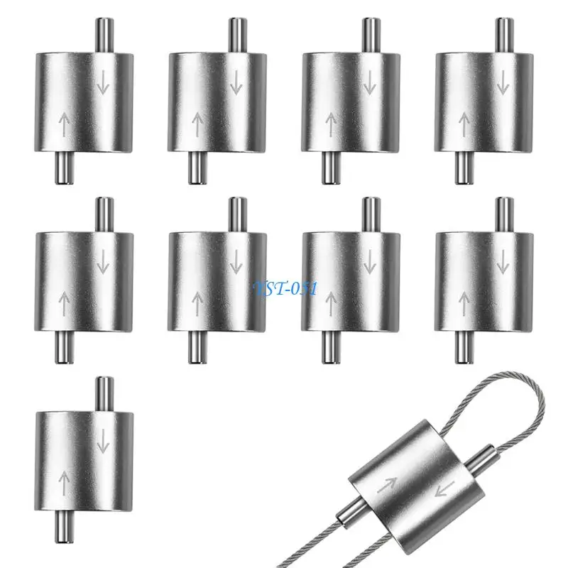 E15A 10Pcs Wire Rope Clip Quick Locking Mechanism Cable Clip Easy to Install