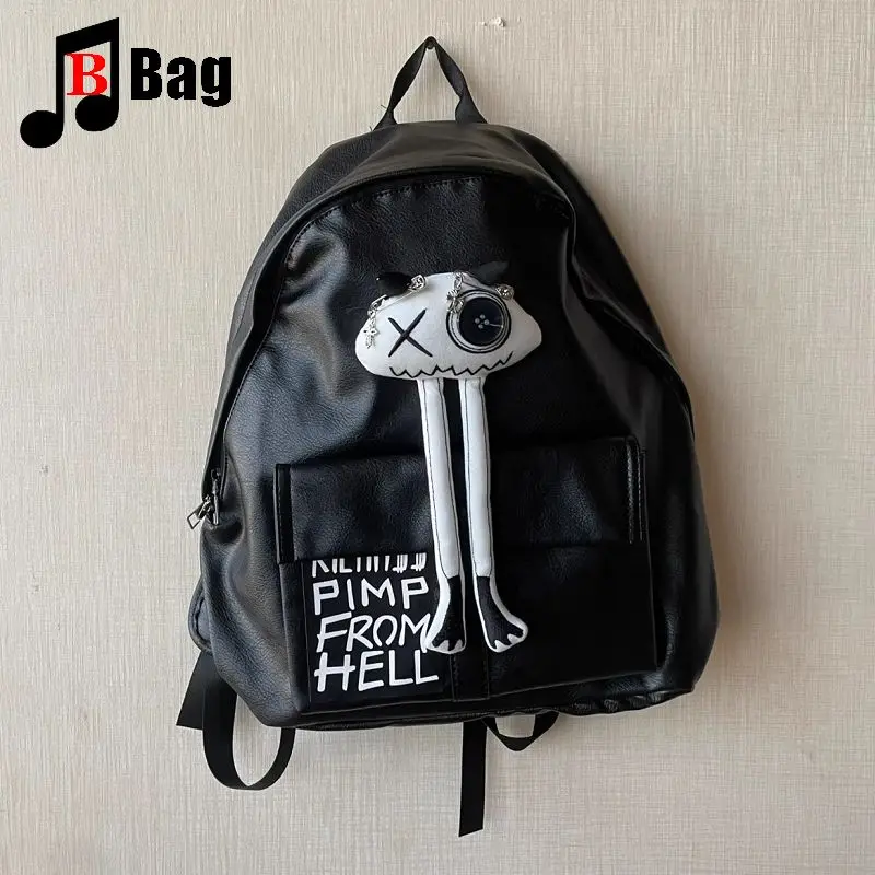 Women Men unsex Y2K Spice girl Harajuku women's handbag Retro Goth punk Make an old lovely puppy pu Backpack crossbody bag view 6