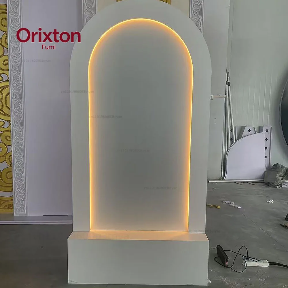 New Arrival Party Decor Acrylic LED Welcome Panel Arch Wedding Backdrop Welcome Sign Stand