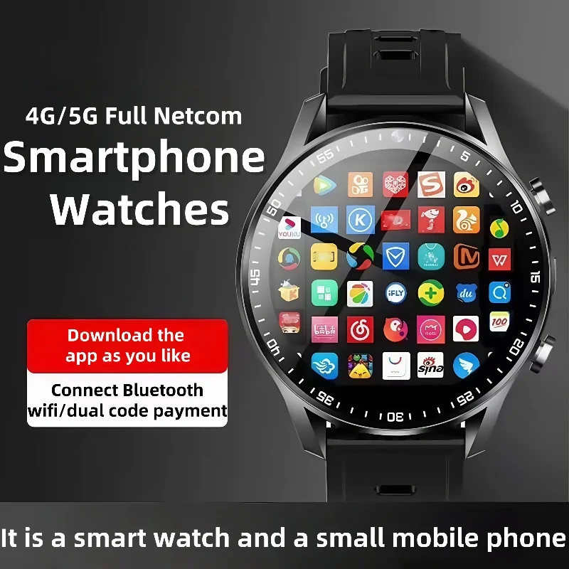 

4G Android dual camera video call SIM card smartwatch 128GB with WiFi GPS waterproof function Google Play Store
