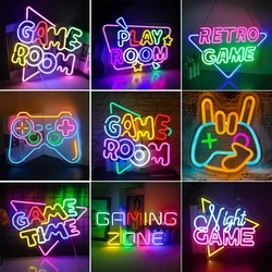 Enseigne au néon LED pour salle de jeux, USB 62, acrylique, éclairage de jeu, chambre à coucher, décoration murale de chevet, fête des joueurs, cadeau d'anniversaire