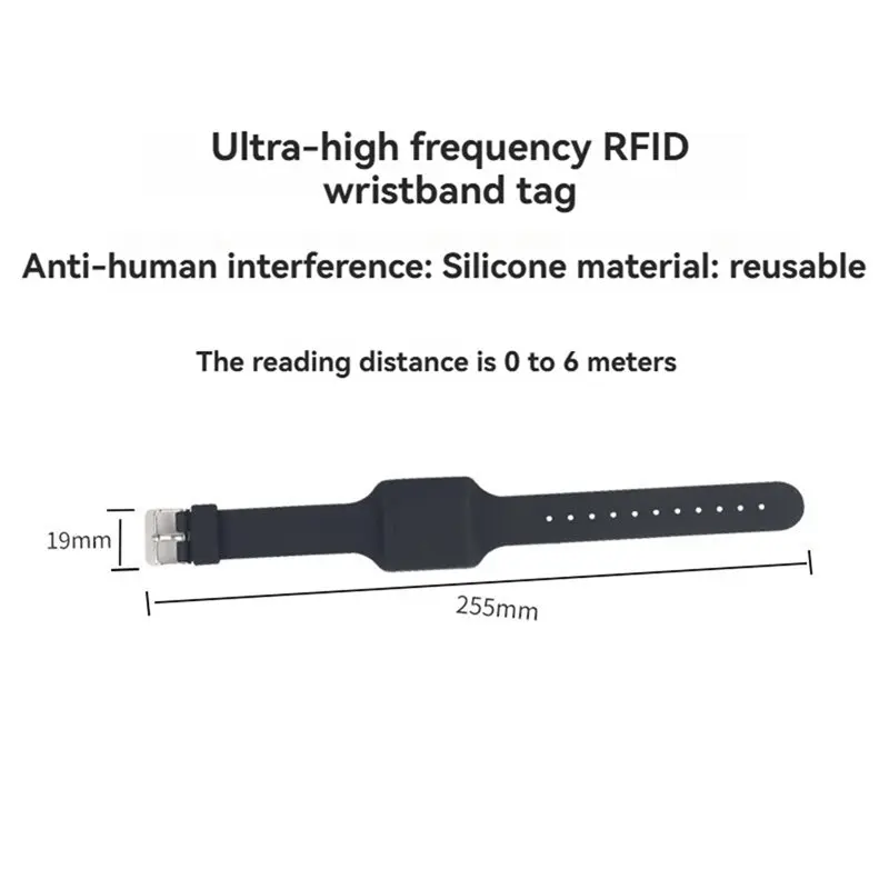 B29C-Immunity To Human Interference RFID Wristband Tag 10PCS 6M Long-Range Electronic Wristband 860-960Mhz IP68 Waterproof