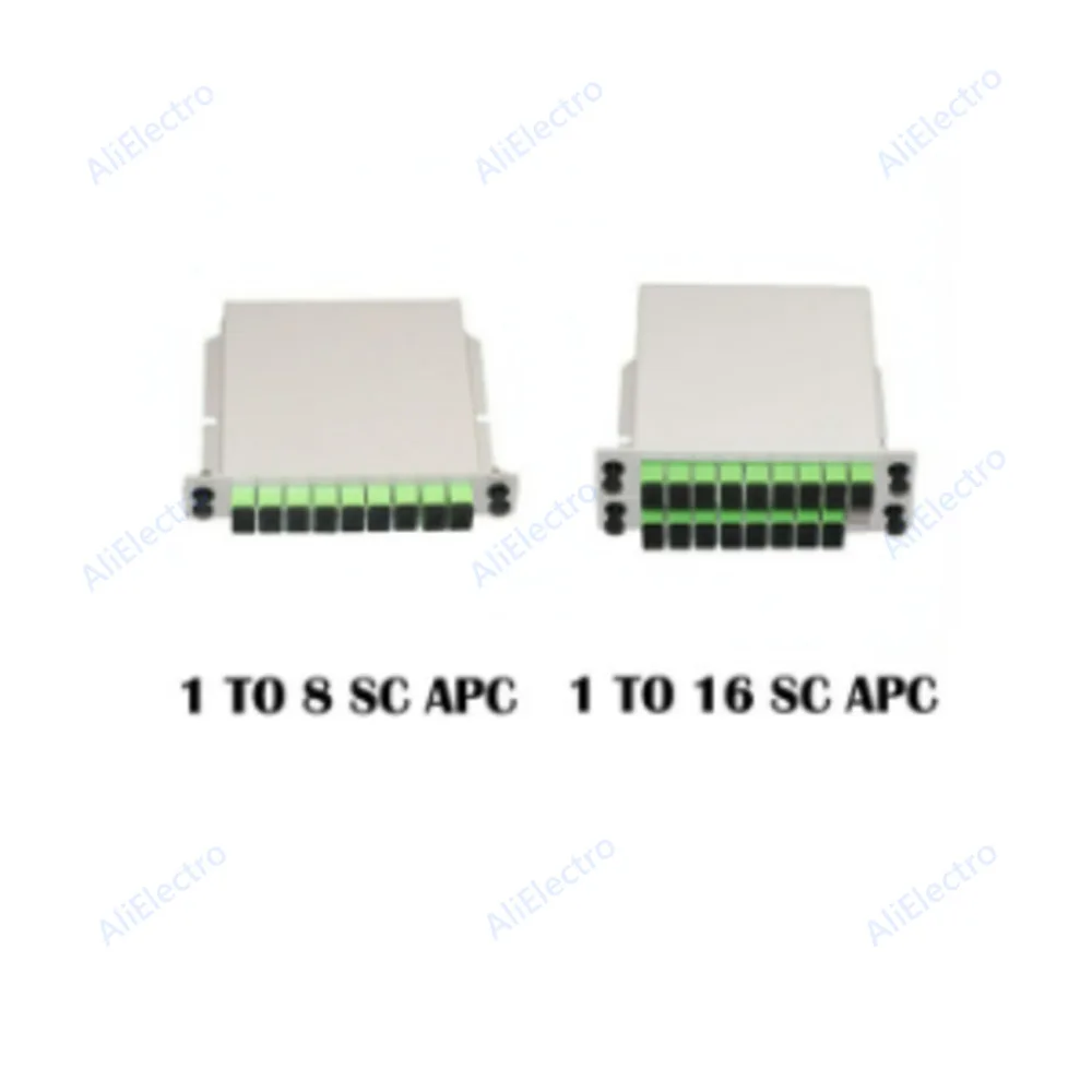 Inserted PLC Fiber Optic Splitter SC UPC/APC SM Single Mode 1X2 1X4 1X8 1X16 FTTH Networking Inserted PLC Fiber Optic Splitter