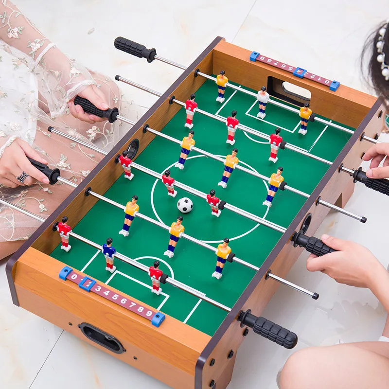 Tabletop Foosball Table- Portable Mini Table Football / Soccer Game Set with Two Balls and Score Keeper for Adults and Kids