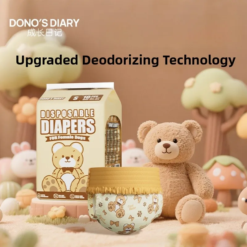 

Подгузники-трусы Donos Diary для дрессировки собак, устраняющие запах, для собак пород Тедди и средних пород, одноразовые тренировочные пеленки, зоотовары