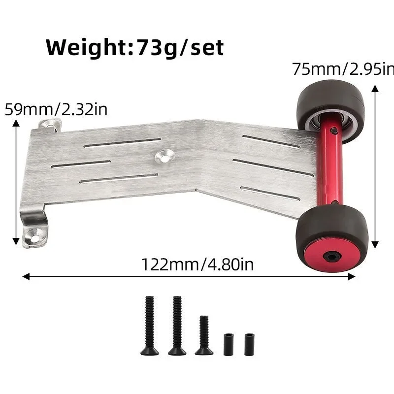 Barra con ruote in metallo per TRXS Mini Slash 4X4 108164-1 Accessori per parti di aggiornamento per auto RC