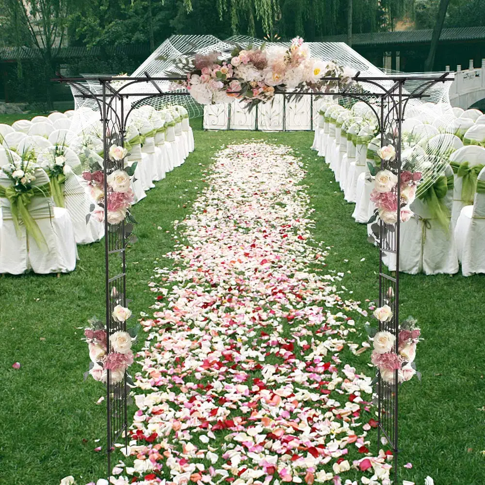 Garden Arch Arbor Metal Steel Frame Stand Trellis for Rose Vines Plant Climbing, Outdoor Gardening Walkway Arches, Customized