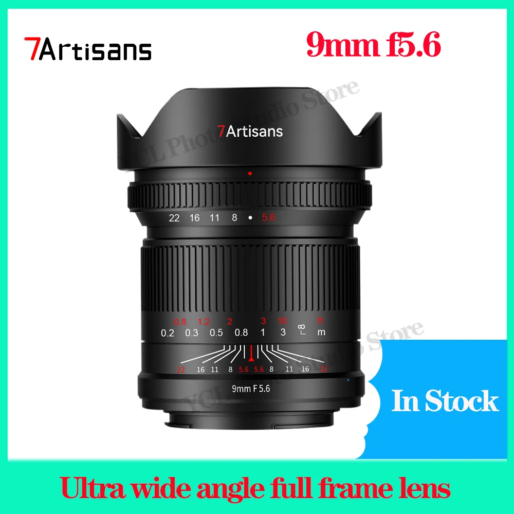 

7artisans 9mm f5.6 Camera Lens For Sony A7CR Ultra Wide Angle Full Frame Lens For Canon For Nikon Z For Panasonic Mount in stock