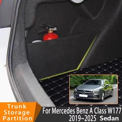 Auto Accessories For Mercedes Benz A Class W177 2019~2025 Car Organizer Trunk Side Partition Trunk Interior Storage Box Parts