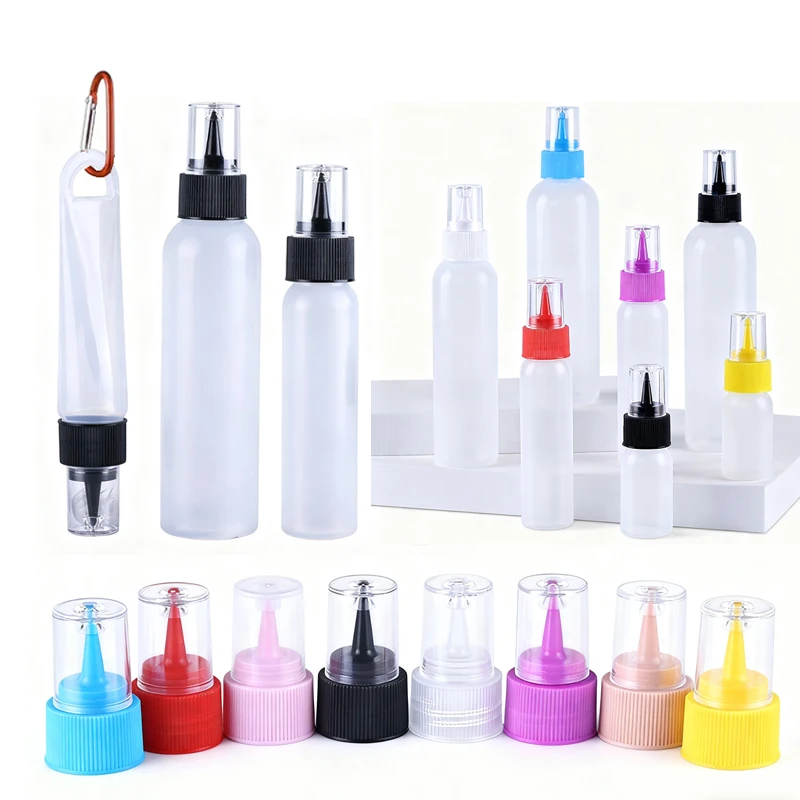 

30 шт. портативные 30 мл-120 мл пустые полиэтиленовые пластиковые бутылки с клеем с пылезащитной крышкой дорожный контейнер-капельница для жидких чернильных красок